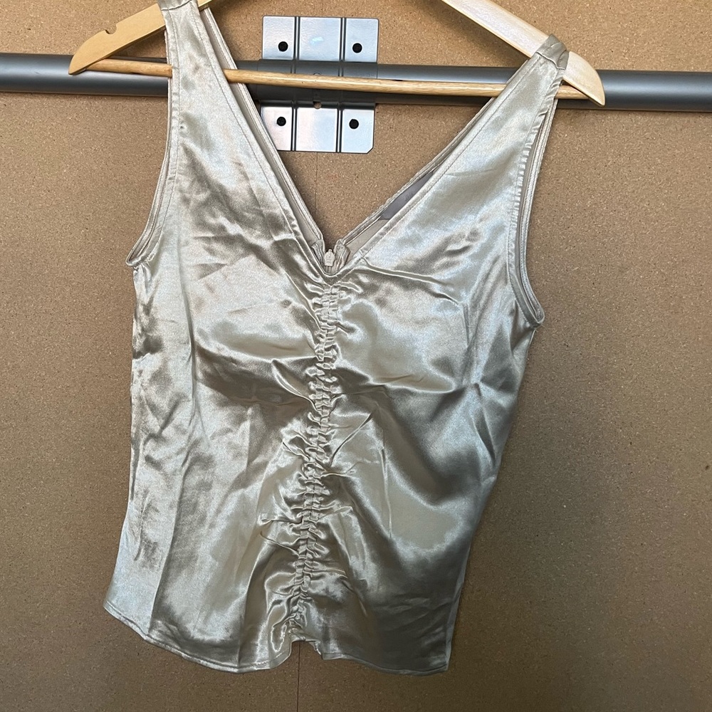 H&M Ruched Satin Top